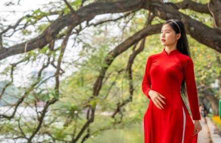 Vẻ đẹp trong trẻo của nữ sinh lọt top 9 vòng chung kết “Hoa khôi VNUA 2023” trong tà áo dài truyền thống